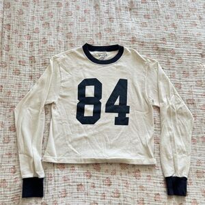 John Galt "84" Cropped Long Sleeve Top